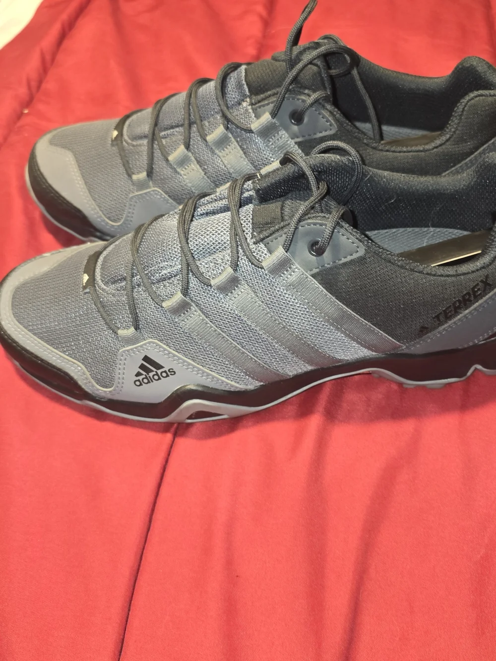 adidas Men’s Terrex Gray and Black Trail Sneakers